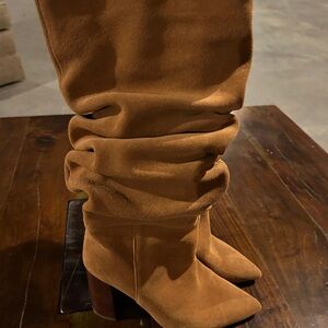 Jeffrey Campbell Felicity Slouch Tan Suede Boots